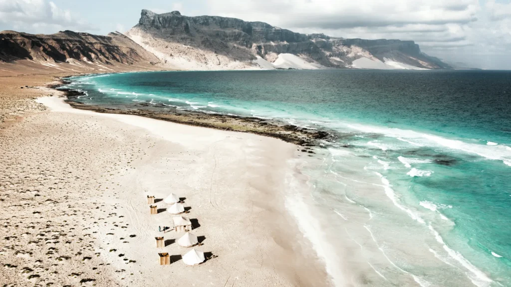 Spiaggia di Socotra vista dall’alto